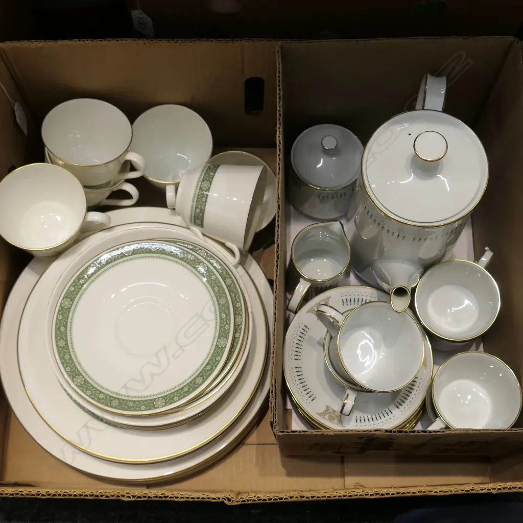 BOX ROYAL DOULTON PART DINNERSERVICE, NORITAKE COFFEE SET Image 1++