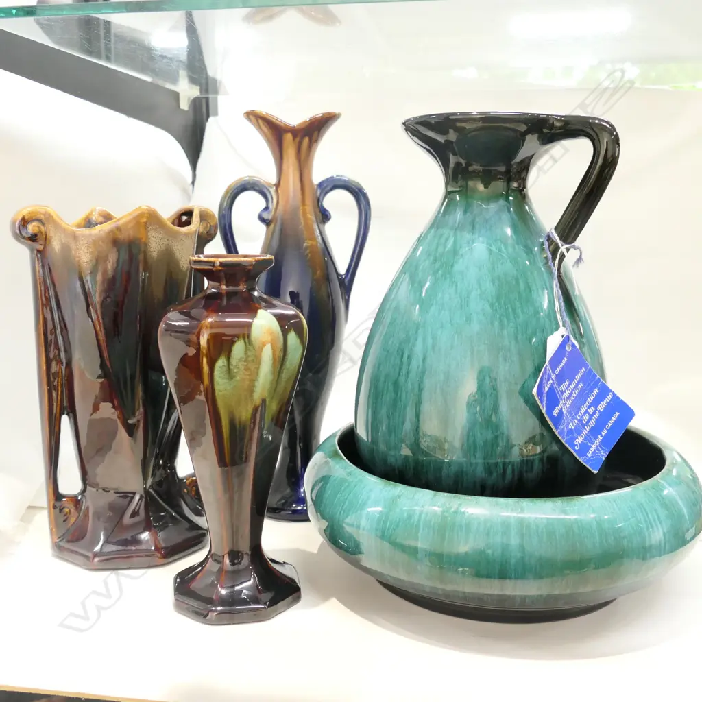 2 PCES BLUE MOUNTAIN POTTERY 1 AF AND 3 OTHERS Image 1++