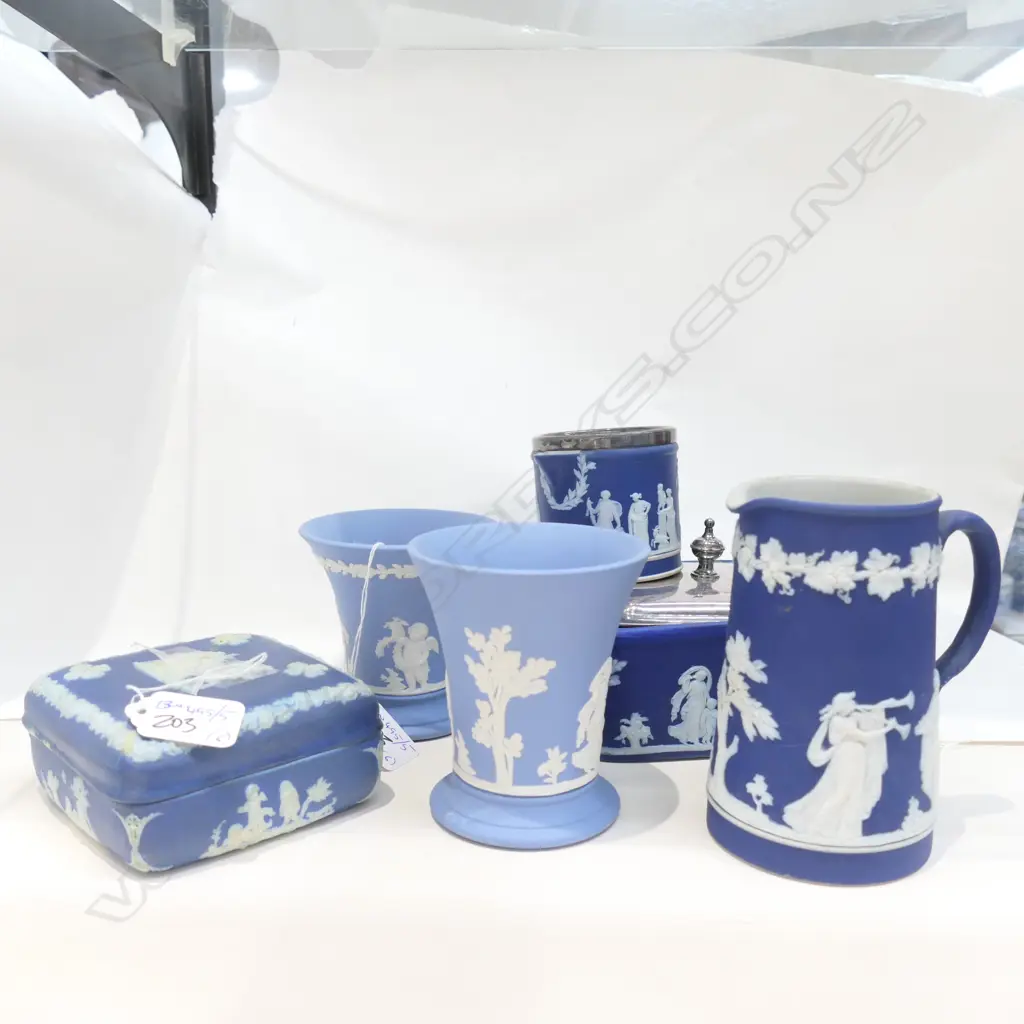 LOT ASST W/WOOD JASPER WARE SOME A/F Image 1++