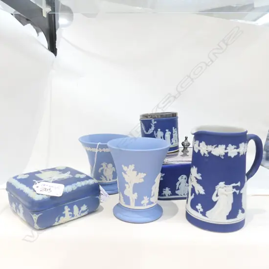 LOT ASST W/WOOD JASPER WARE SOME A/F