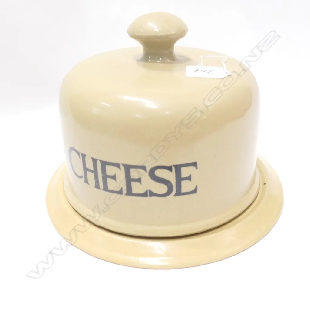 'MOIRA' ENGLAND STONEWARE CHEESE DOME & DISH Image 1++