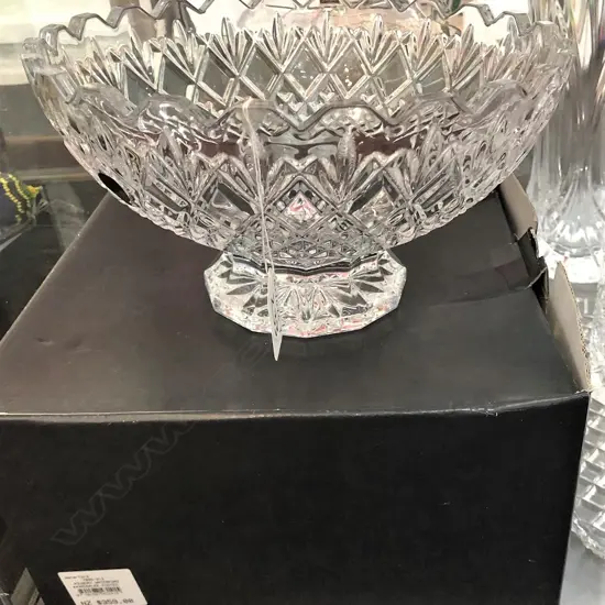 WATERFORD CRYSTAL FOOTED BOWL AS NEW IN BOX Dia.255mm
