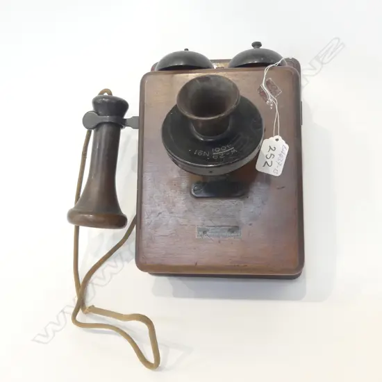 EARLY 20THC 'STANDARD' WALL PHONE WALNUT CASE 