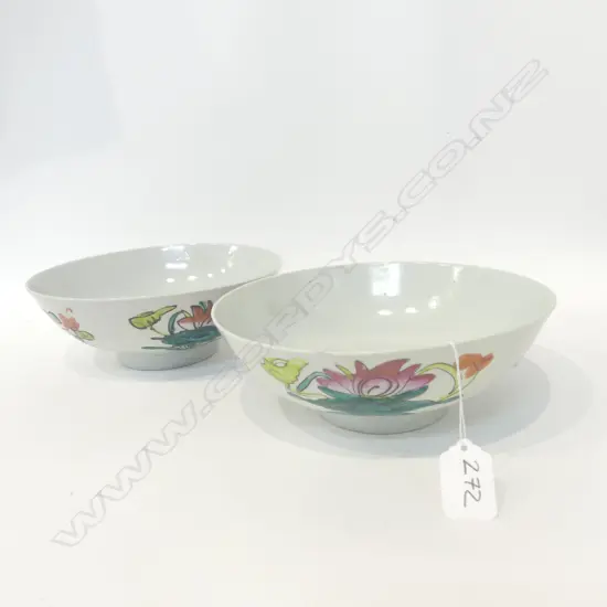 2 EARLY CHINESE FAMILLE FAMILLE ROSE BOWLs