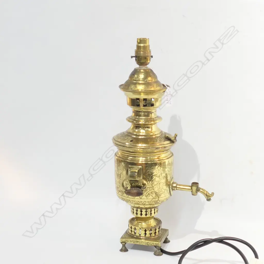 BRASS ELECTRIFIED SAMOVAR H 430 MM Image 1++