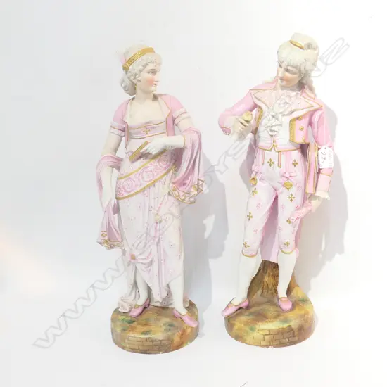 PR LGE VICTORIAN BISQUE CLASSICAL FIGURES...