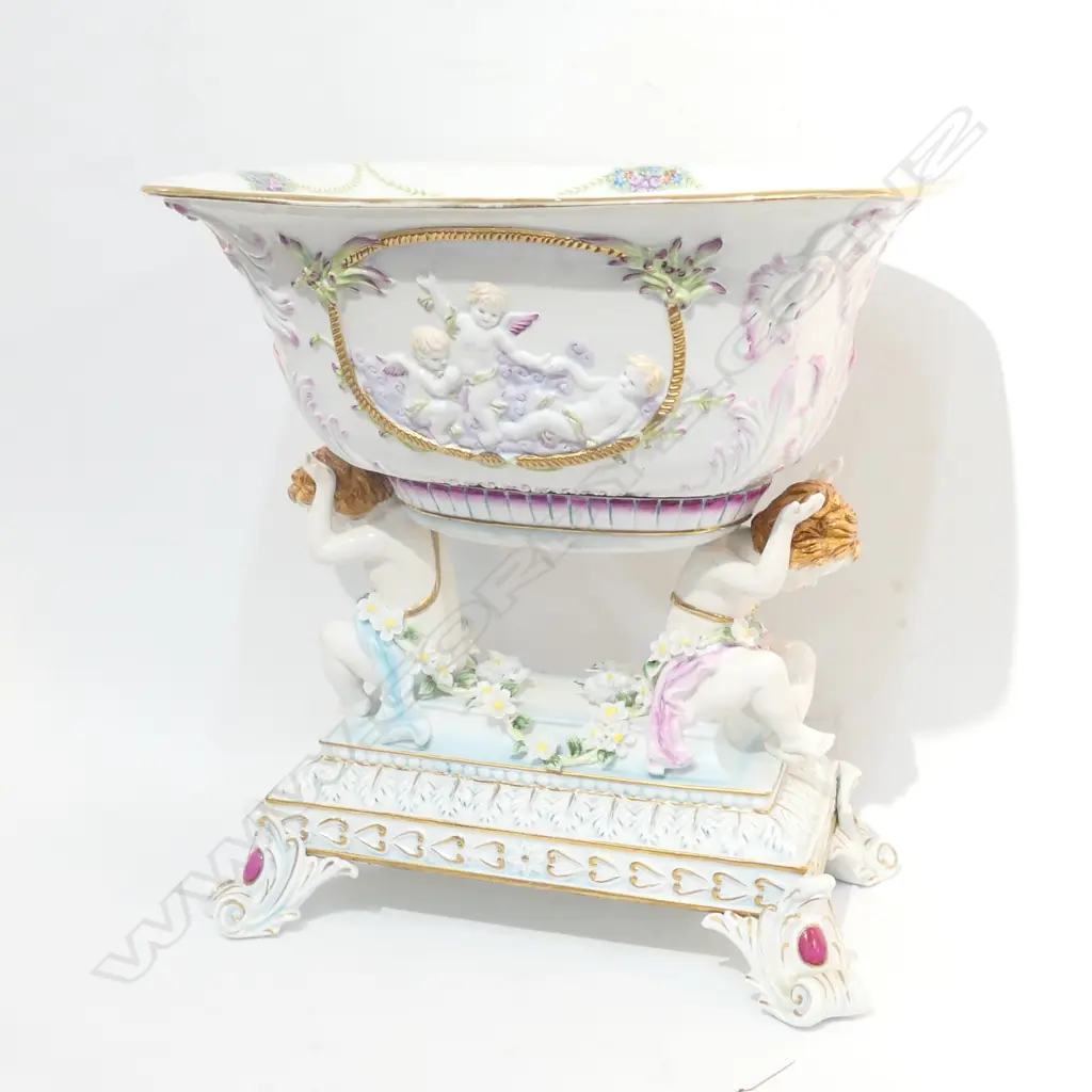 LARGE DRESDEN STYLE LIMOGES BOWL Image 1++