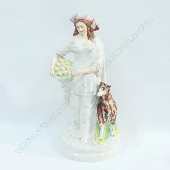 STAFFORDSHIRE WOMAN WITH GOAT AF