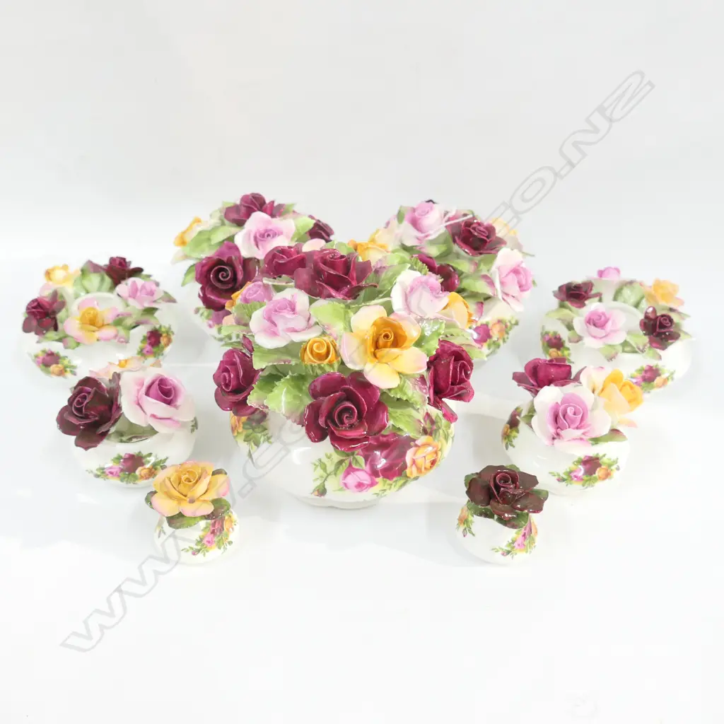 R/ALBERT 'OLD COUNTRY ROSE FLOWERS X 9 Image 1++