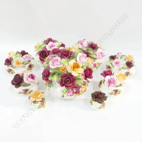 R/ALBERT 'OLD COUNTRY ROSE FLOWERS X 9