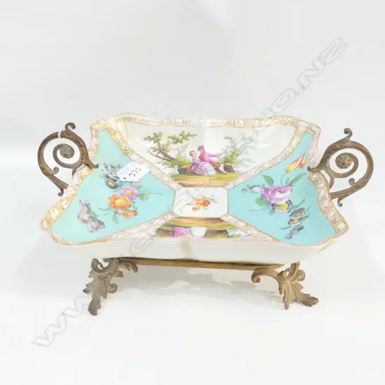 OLD SEVRES TABLE CENTRE PIECE IN ORMOLU FRAME, 300 X 240MM, AF