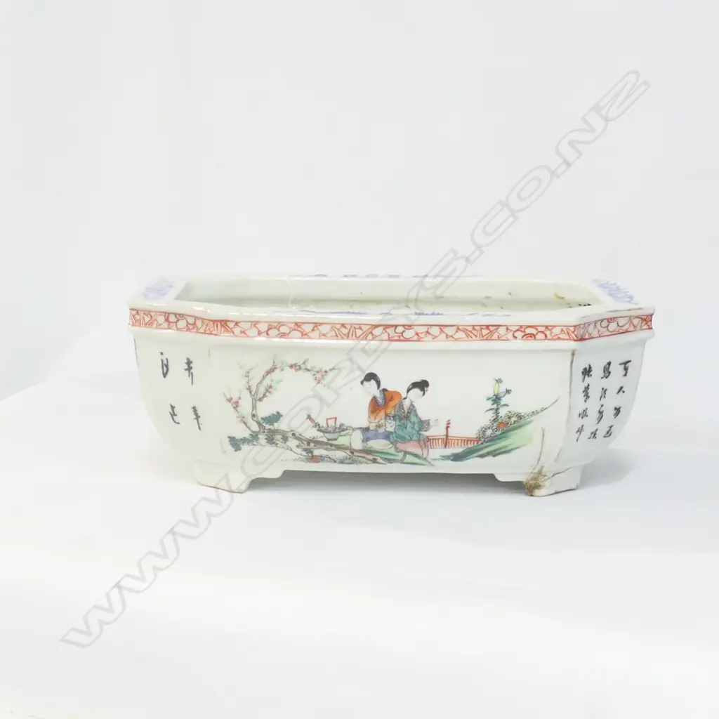 EARLY 20thC CHINESE NARCISSUS BULB BOWL OF LOZENGE SHAPE Image 1++