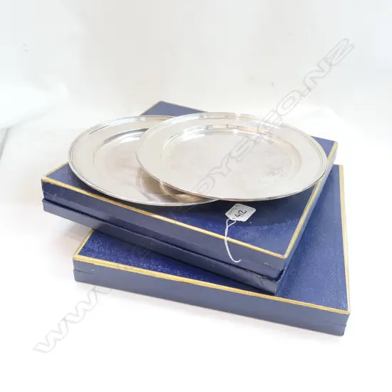 PR STERLING SILVER COMMEMORATIVE PLATES BY ANNIGONI WEIGHT 766GMS