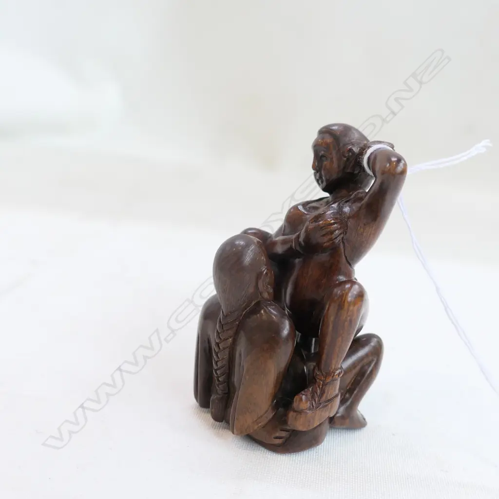 JAPANESE CARVED FIGURE GROUP Image 1++
