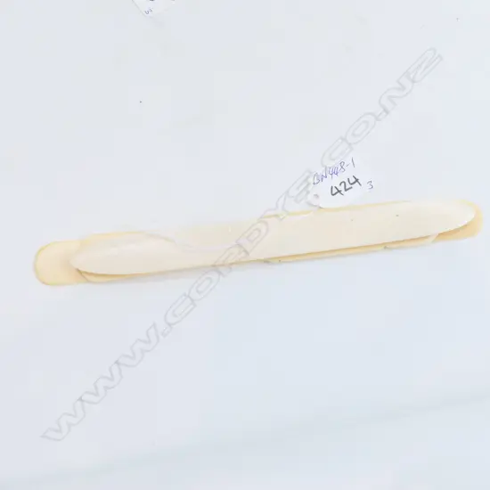 3 VINTAGE IVORY PLAIN BOOK MARKS LONGEST 225mm