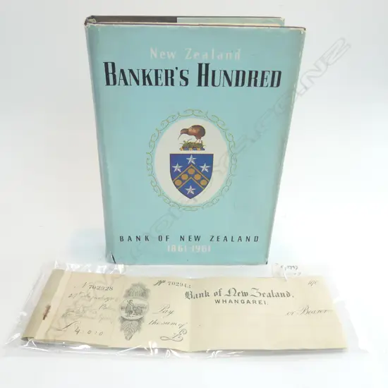 C1900 BNZ CHQ BOOK + BOOK NZ BANKER'S 100