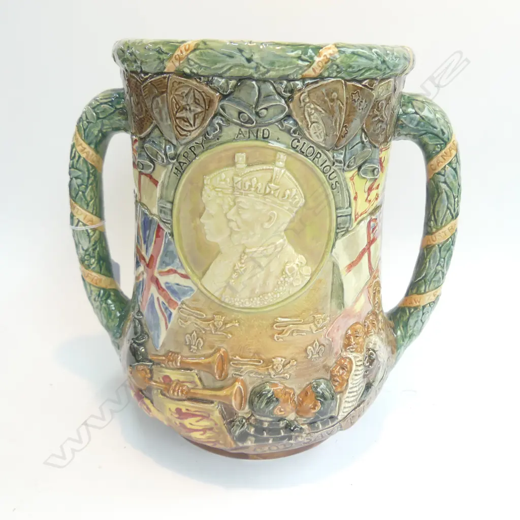 ROYAL DOULTONSILVER JUBILEE LOVING CUP NO254 /1000 WITH CERTIFICATE H 260 MM Image 1++