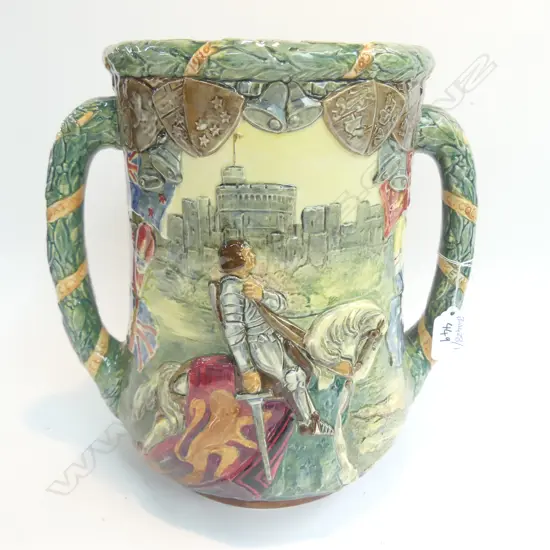 ROYAL DOULTONSILVER JUBILEE LOVING CUP NO254 /1000 WITH CERTIFICATE H 260 MM