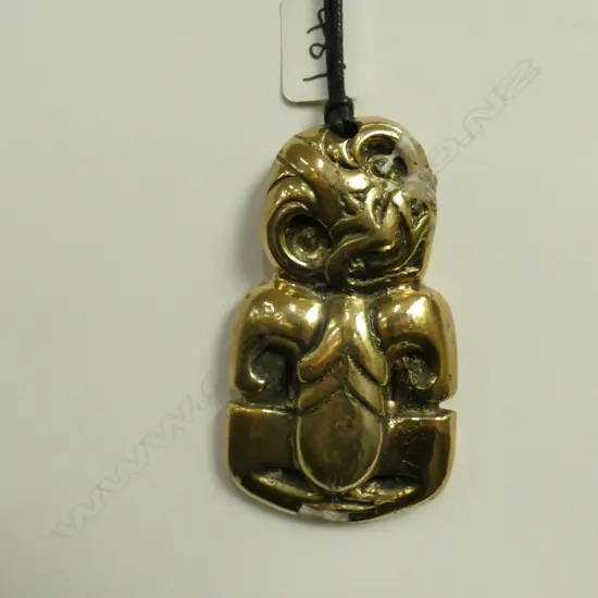 LGE BRONZE/BRASS HEI TIKI ON CORD H.115mm