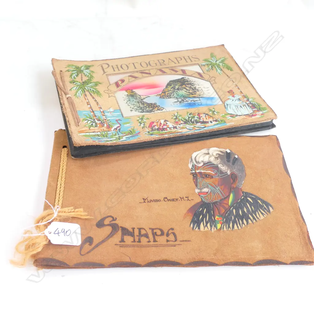 2 PHOTO ALBUMS PANAMA + NZ SNAPS NO PHOTOS Image 1++