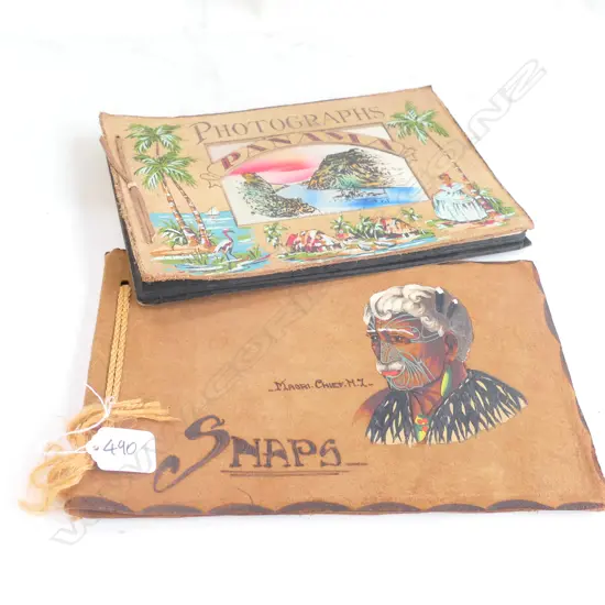 2 PHOTO ALBUMS PANAMA + NZ SNAPS NO PHOTOS