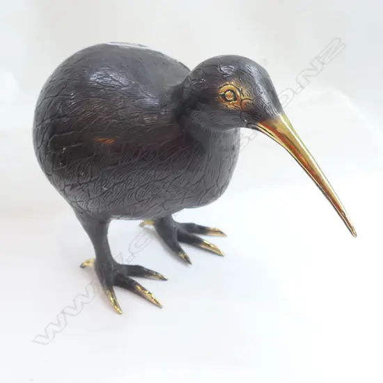 BRONZE KIWI POLISHED BEAK H.240mm. HEAVY !