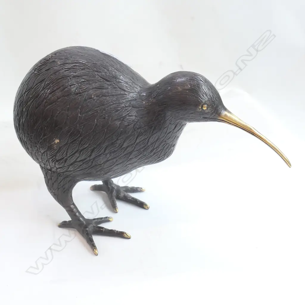 BRONZE KIWI POLISHED BEAK H.220mm. HEAVY ! Image 1++