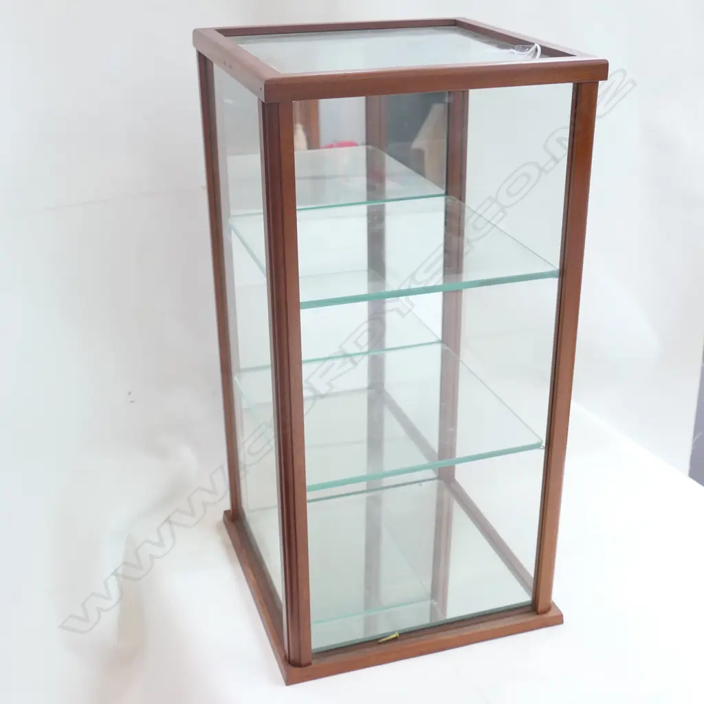MAHOGANY FRAMED TABLE TOP DISPLAY CABINET Image 1++