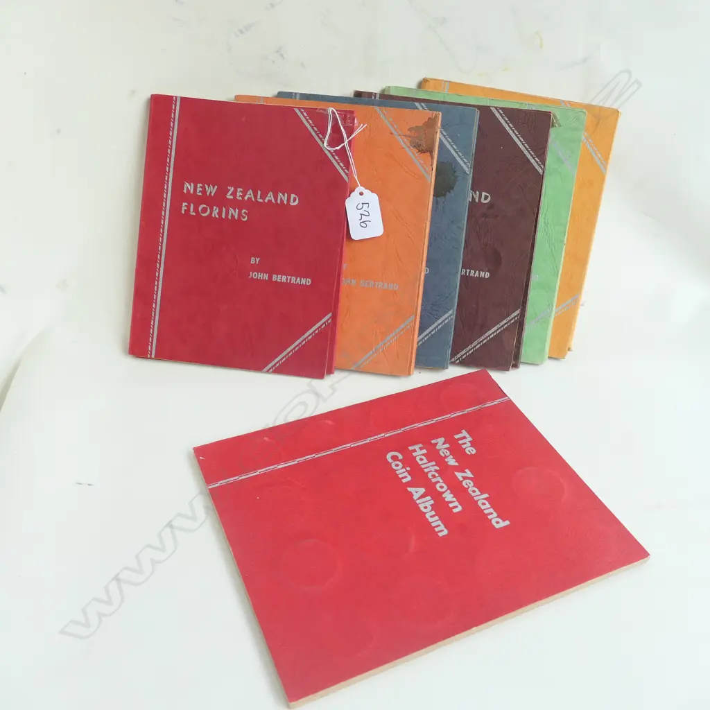 7 BERTRAND TYPE NZ COIN ALBUMS, PARTIAL FILLED Image 1++