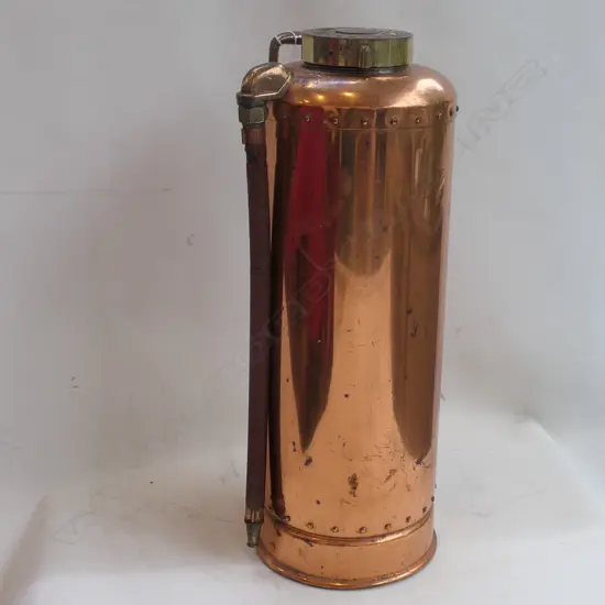 COPPER FIRE EXTINGUISHER DATED 1964 500MM H