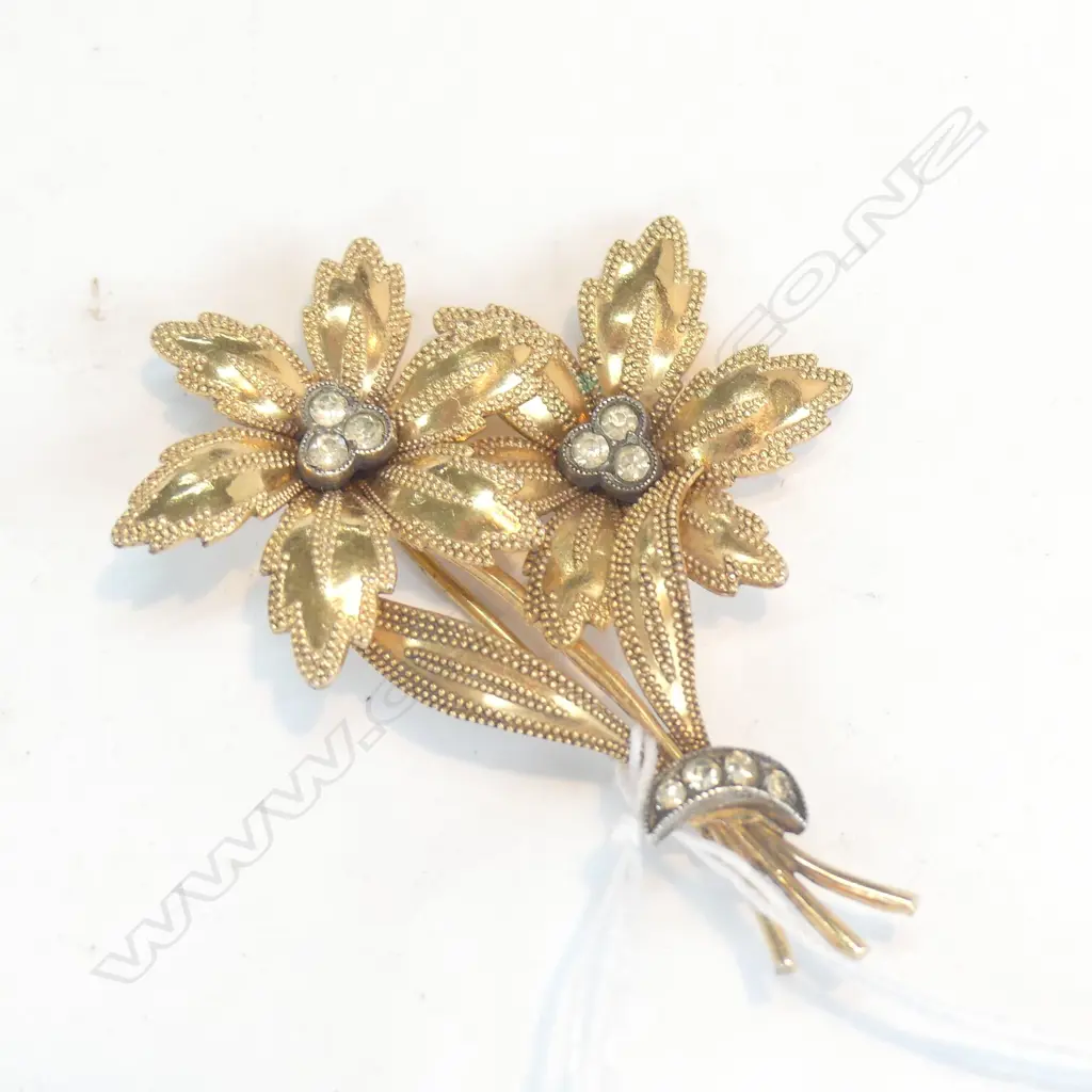 GERMAN ROLLED GOLD VINTAGE BROOCH Image 1++