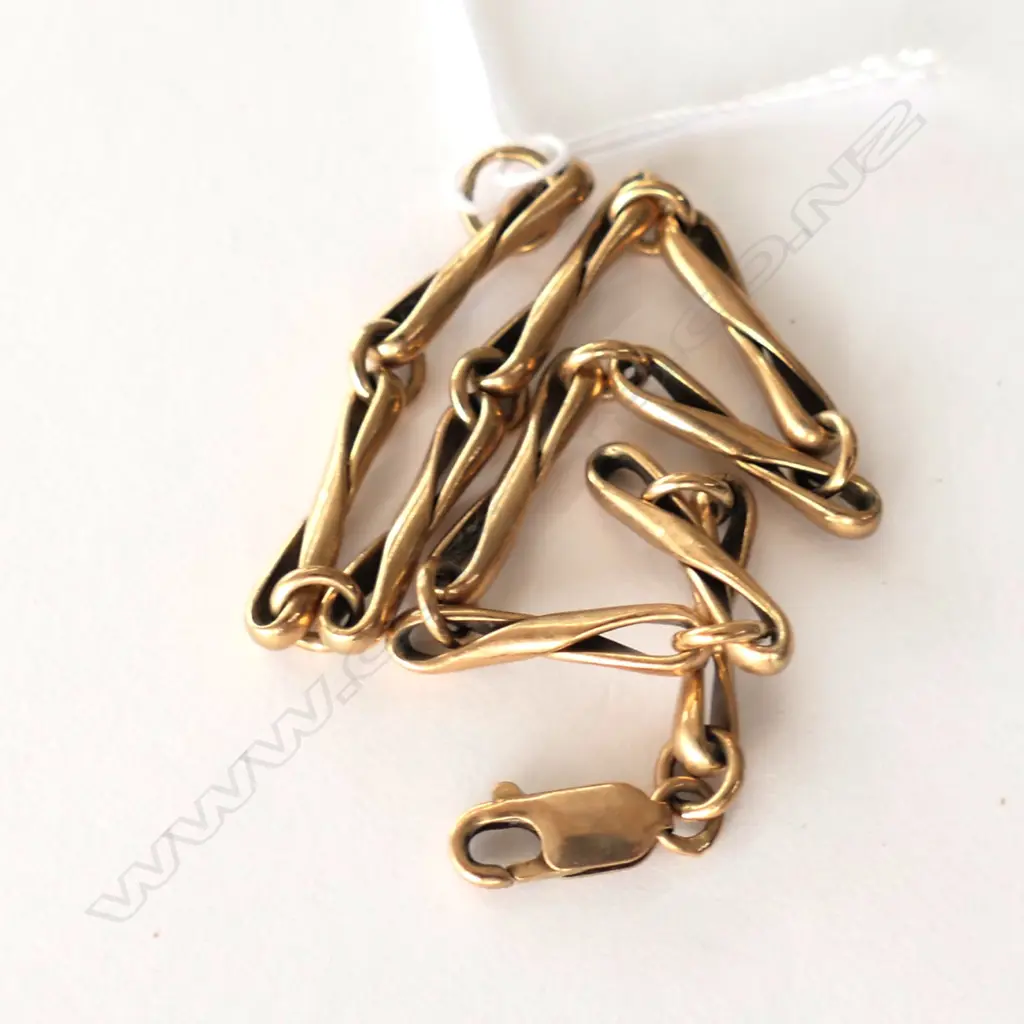 9CT GOLD FANCY CHAIN BRACELET 9gm Image 1++