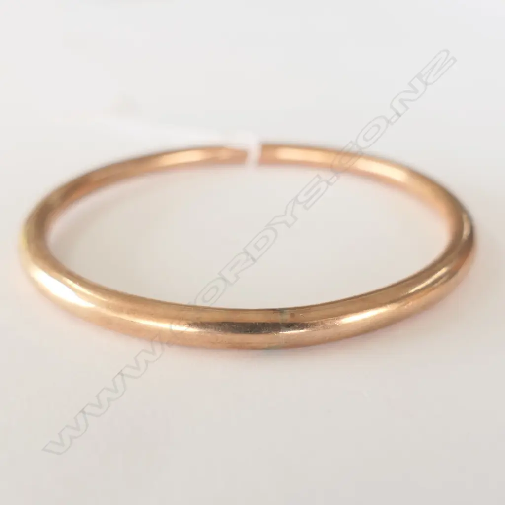 15CT ROSE GOLD HOLLOW SLAVE BANGLE 9.59gm Image 1++