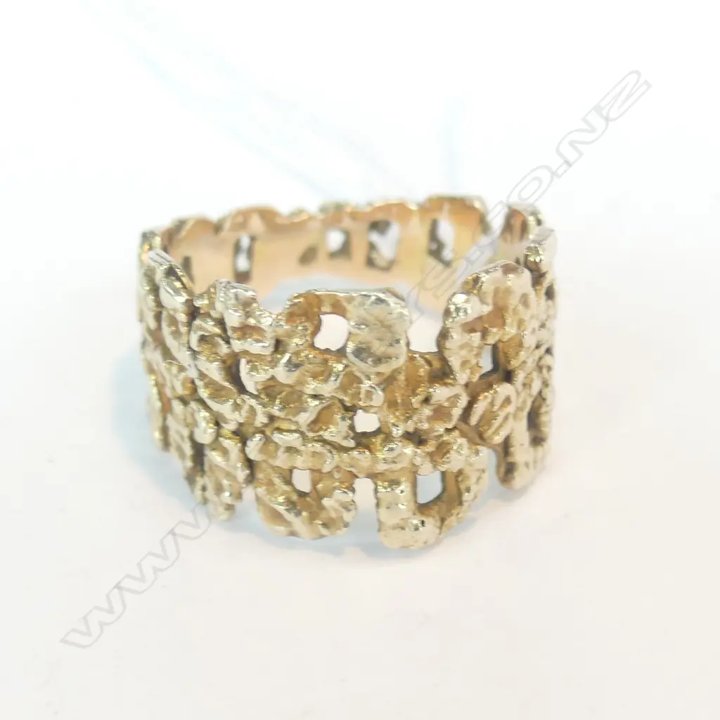 14ct GOLD RETRO RING 6gm Image 1++