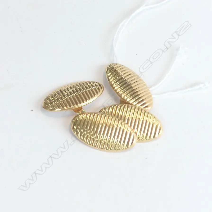 PR 18CT YELLOW GOLD CUFFLINKS -ITALIAN? Image 1++