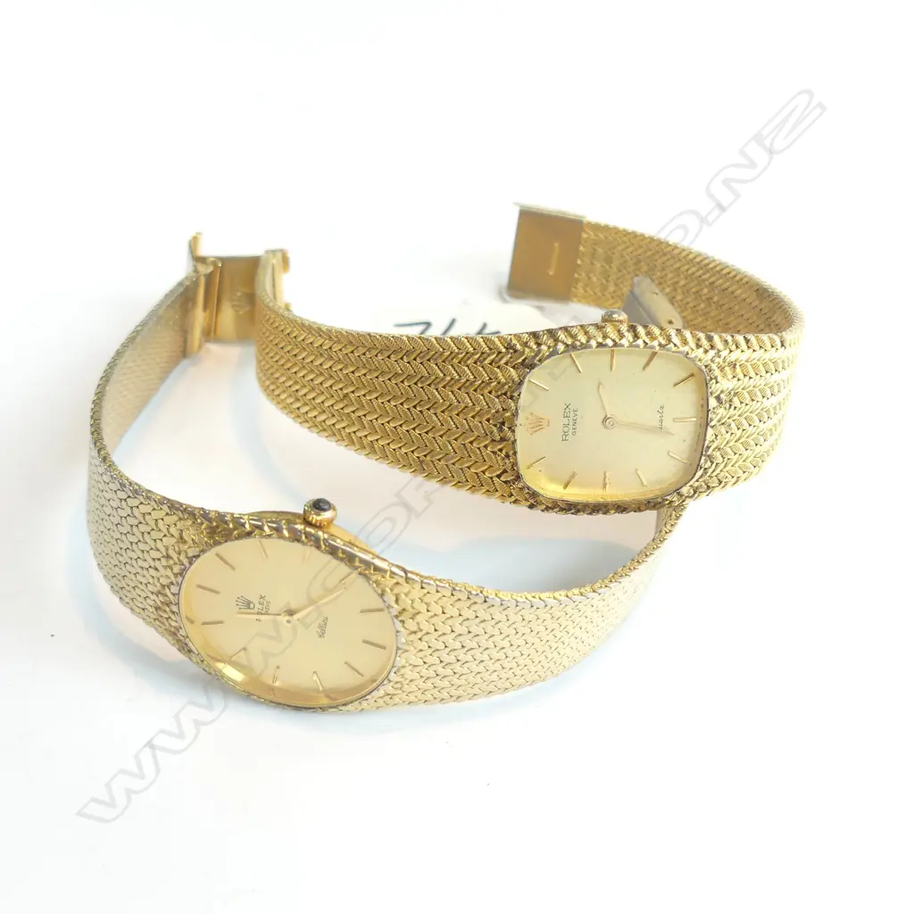 2 'R***X' WATCHES QUARTZ GILT PROBABLY COPY Image 1++