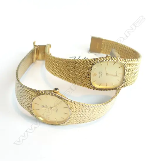 2 'R***X' WATCHES QUARTZ GILT PROBABLY COPY