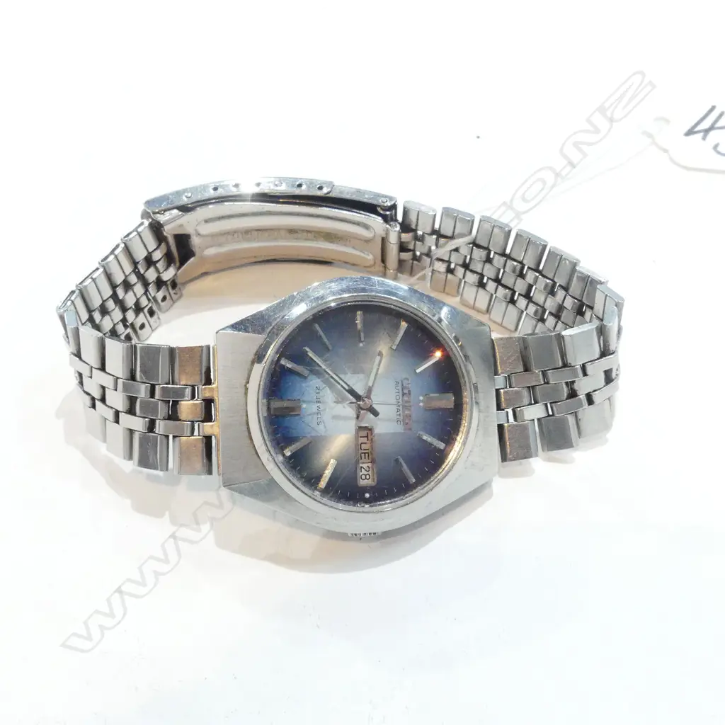 CITIZEN 21 JEWEL AUTO BLUE DIAL GENT'S WRISTWATCH Image 1++