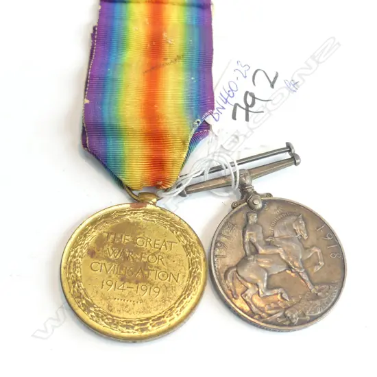 PR WWI ISSUE WAR MEDALS AWARDED TO,,,