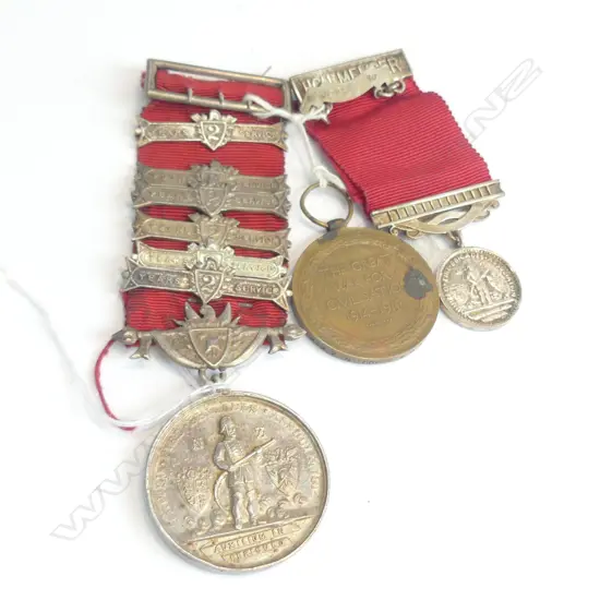 3 MEDALS: ANTON TUTENBERG NZ LONG SERVICE FIREMANS MEDAL...