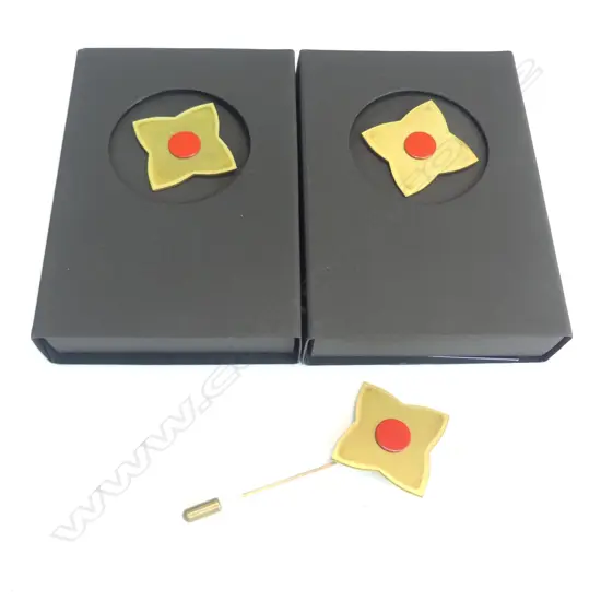 3 WARWICK FREEMAN REMEMBERENCE BROOCHES