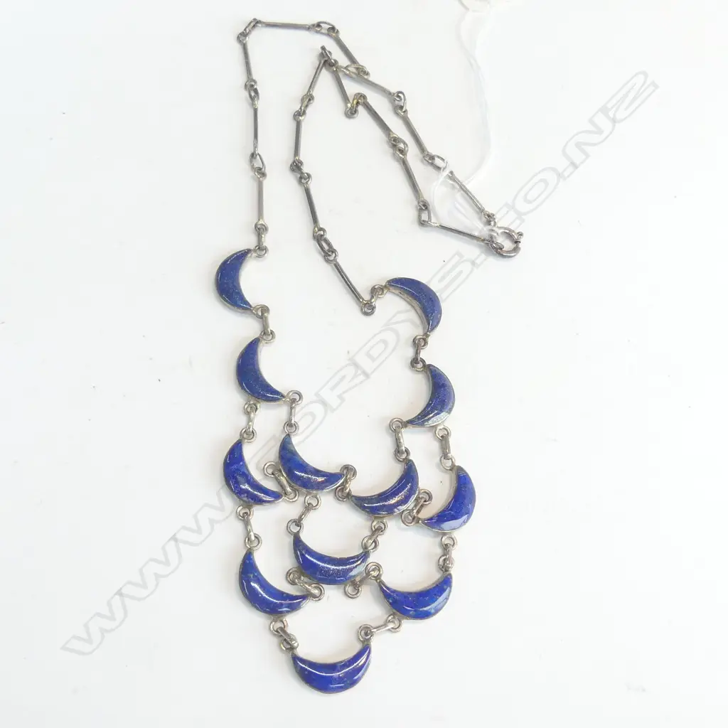 STERLING SILVER AND LAPIS NECKLACE  Image 1++