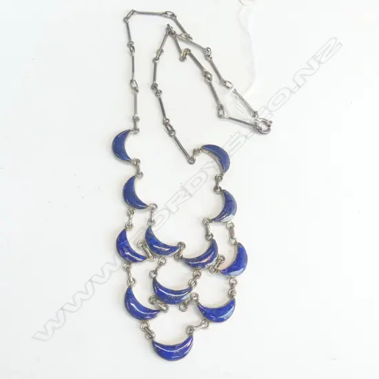 STERLING SILVER AND LAPIS NECKLACE 