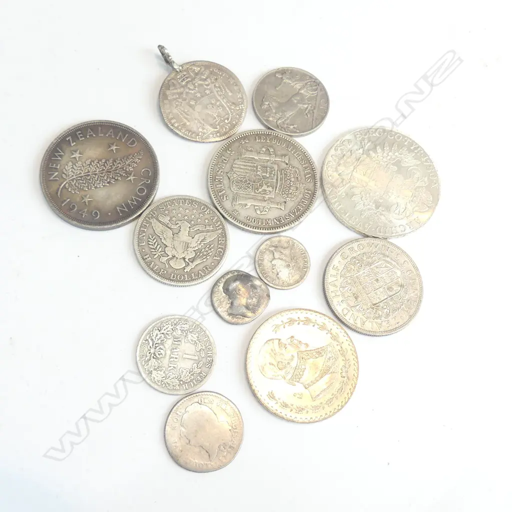 COLLECTION VARIOUS WORLD SILVER COINS Image 1++