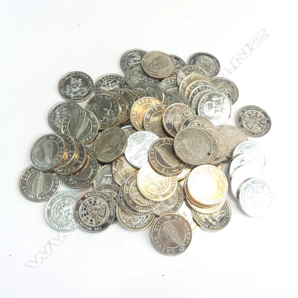 BAG '15 GREAT ALL BLACKS' TOKENS/COLLECTABLES Image 1++