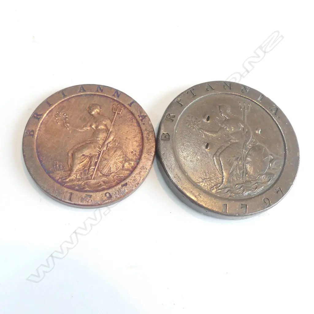 GEORGE III PENNY & TWOPENCE Image 1++