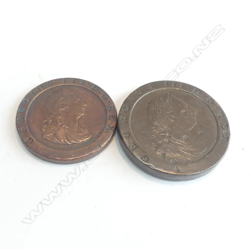 GEORGE III PENNY & TWOPENCE Image 1++