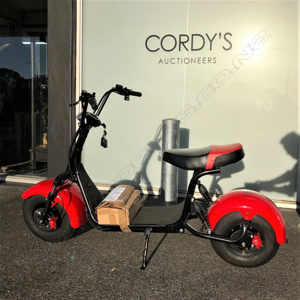 RED ELECTRIC BICYCLE SCOOTER AS NEW Image 1++