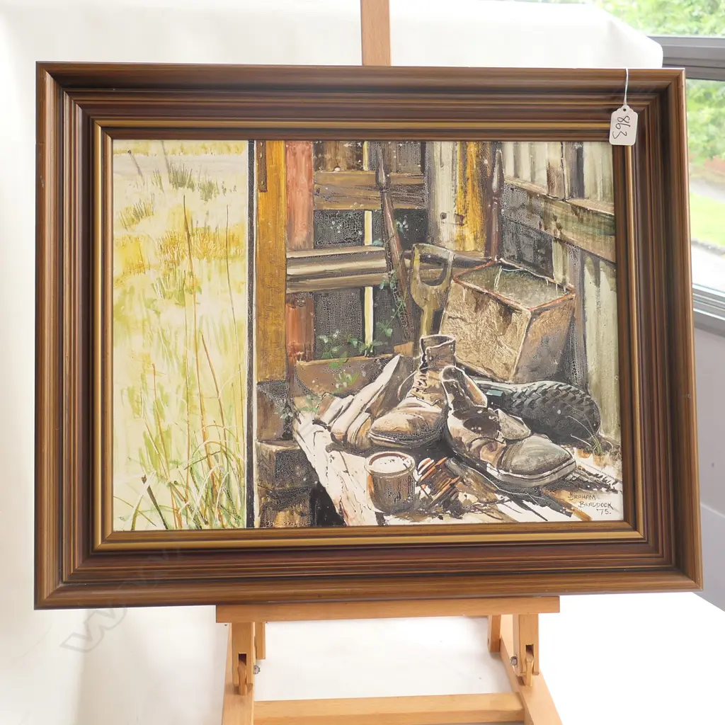 GRAHAM BRADDOCK, 'TRAMPIN' DAYS ALL DONE. KAITUNA, BANKS PENINSULA'  350 x 470mm Image 1++