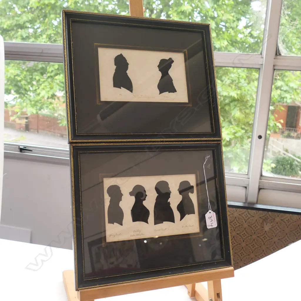 TWO FRAMED GEORGIAN SILLHOUETTES - FRAMES 265 X 325MM  Image 1++